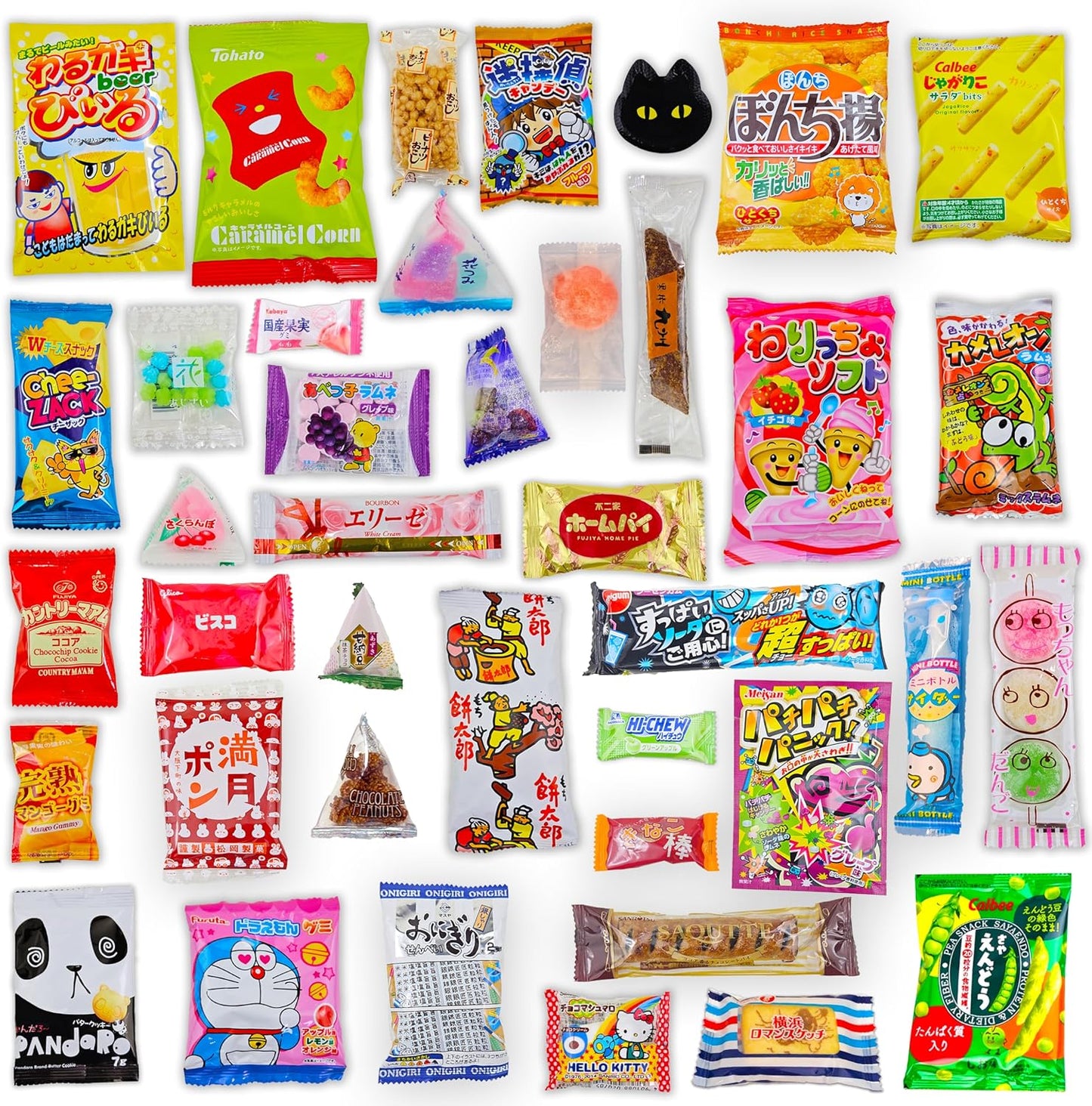 Assortiment de boîtes de bonbons japonaises et brochure anglaise 40 collations et bonbons Dagashi, gomme, bonbons gélifiés, ramune