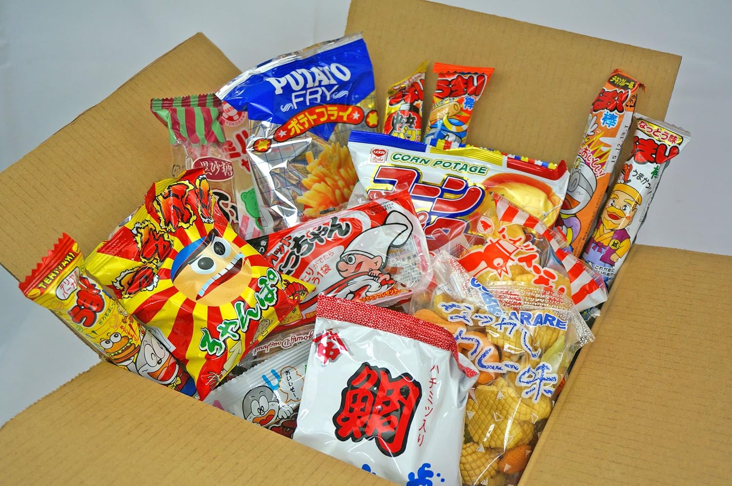 Japonais Dagashi Assortiment Snacks Bonbons Bonbons (Une boîte pleine de Dagashi) 85 packs